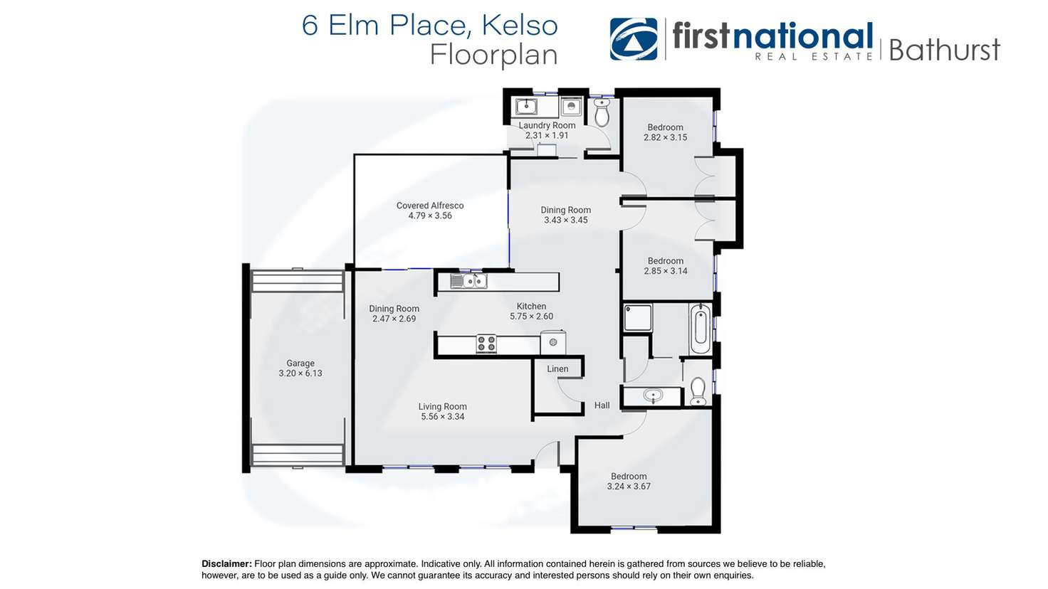 Floorplan of Homely house listing, 6 Elm Place, Kelso NSW 2795