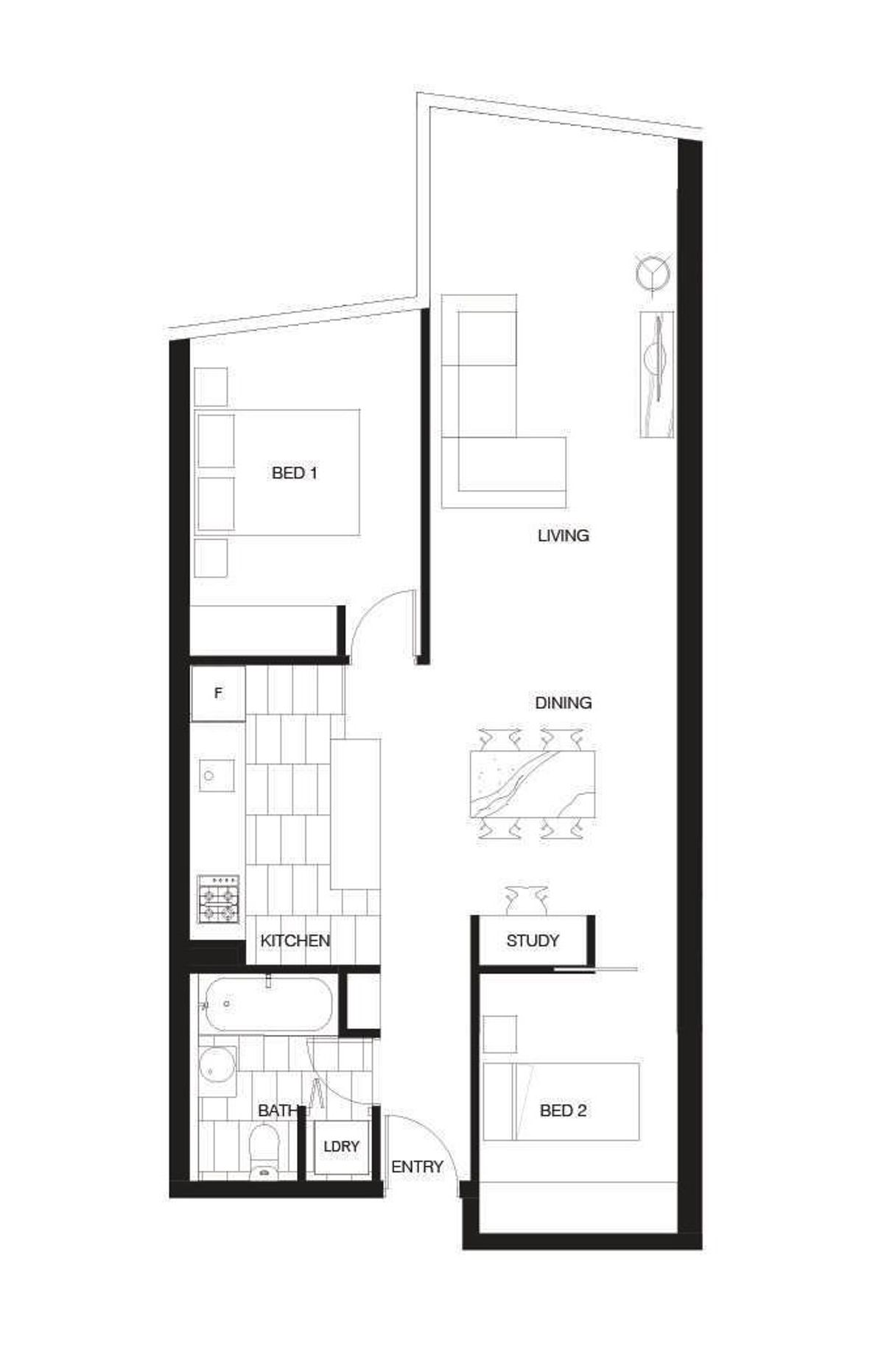 Floorplan of Homely apartment listing, 1315/18 Mt Alexander Road, Travancore VIC 3032