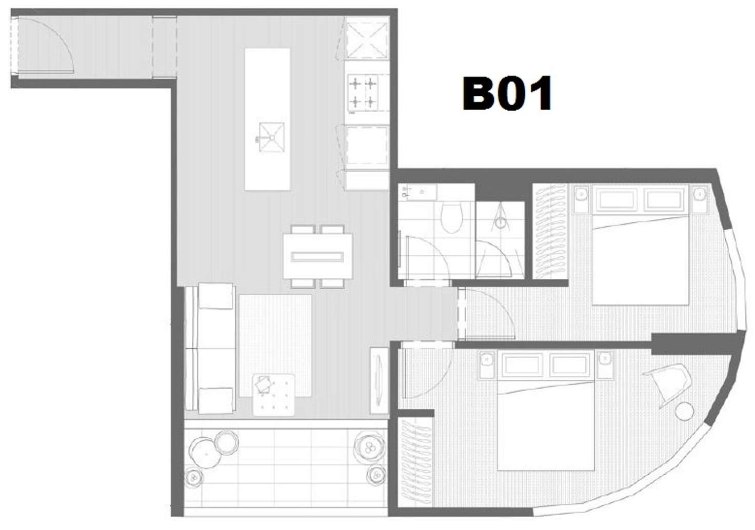 Floorplan of Homely apartment listing, 2608/135 A'Beckett Street, Melbourne VIC 3000
