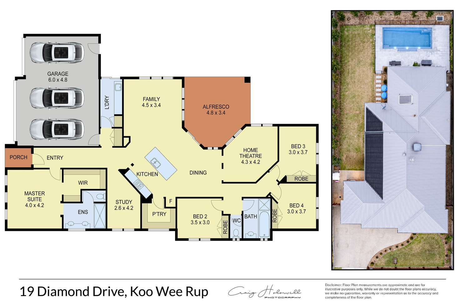 Floorplan of Homely house listing, 19 Diamond Drive, Koo Wee Rup VIC 3981