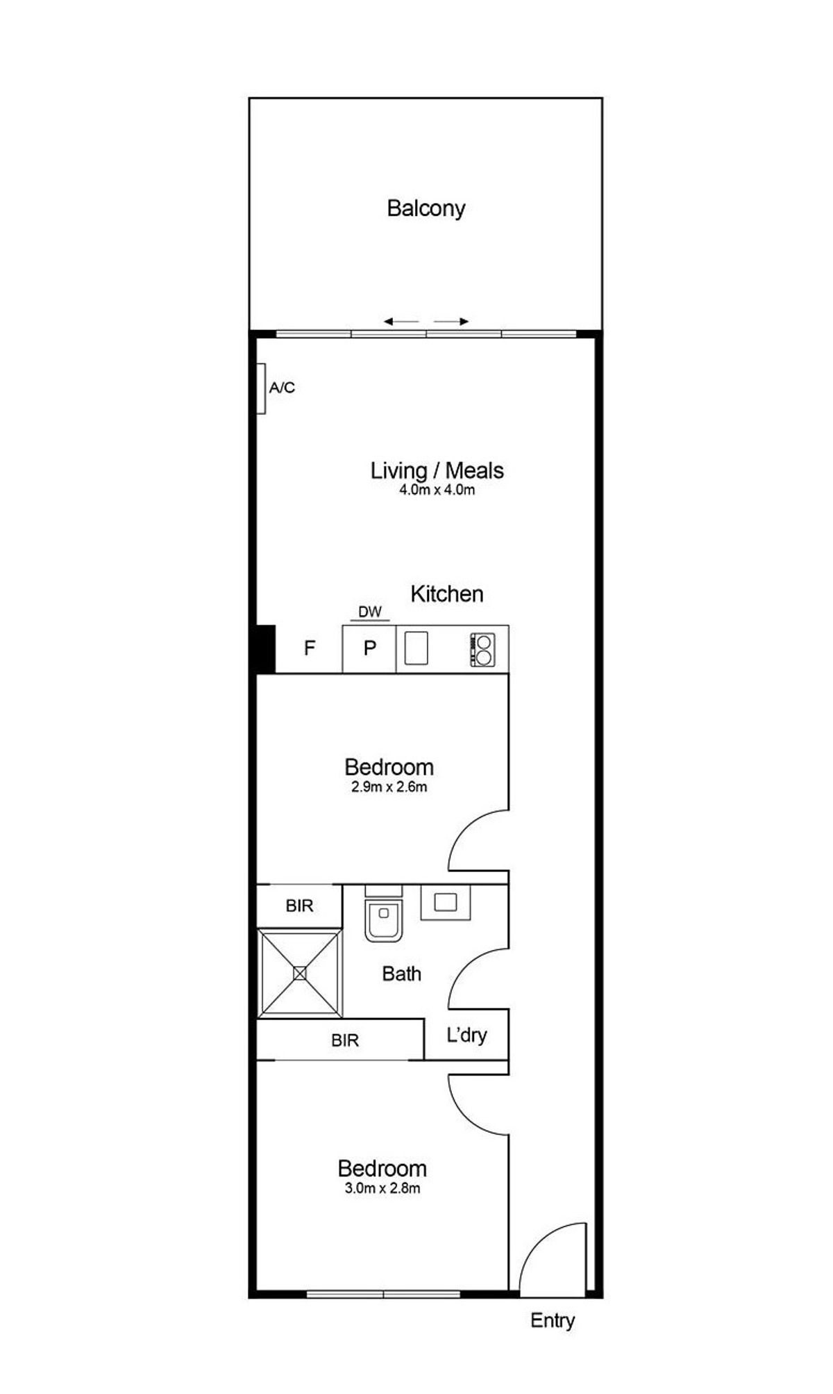 Floorplan of Homely apartment listing, 213/80 Ormond Street, Kensington VIC 3031
