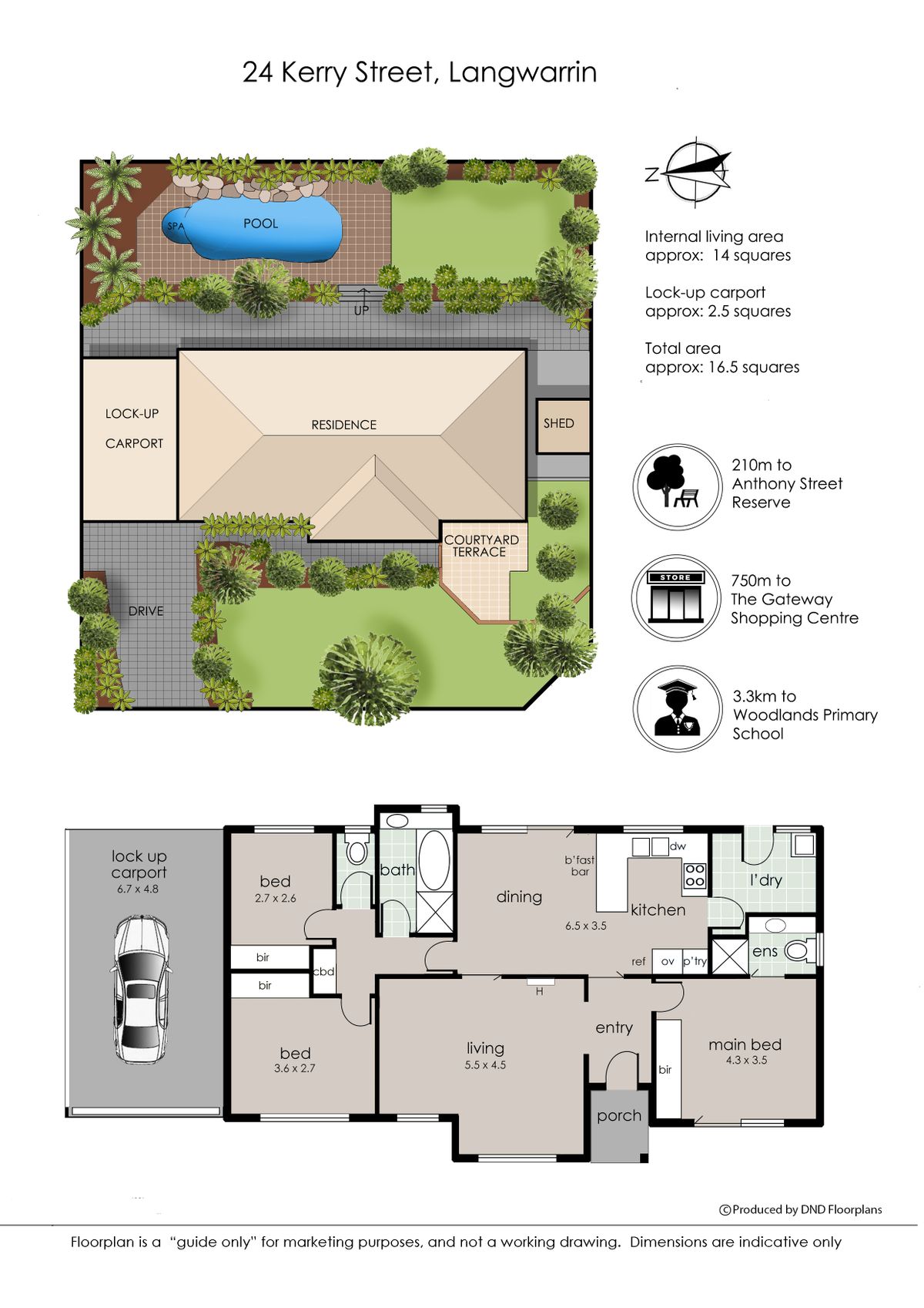 Floorplan of Homely house listing, 24 Kerry Street, Langwarrin VIC 3910