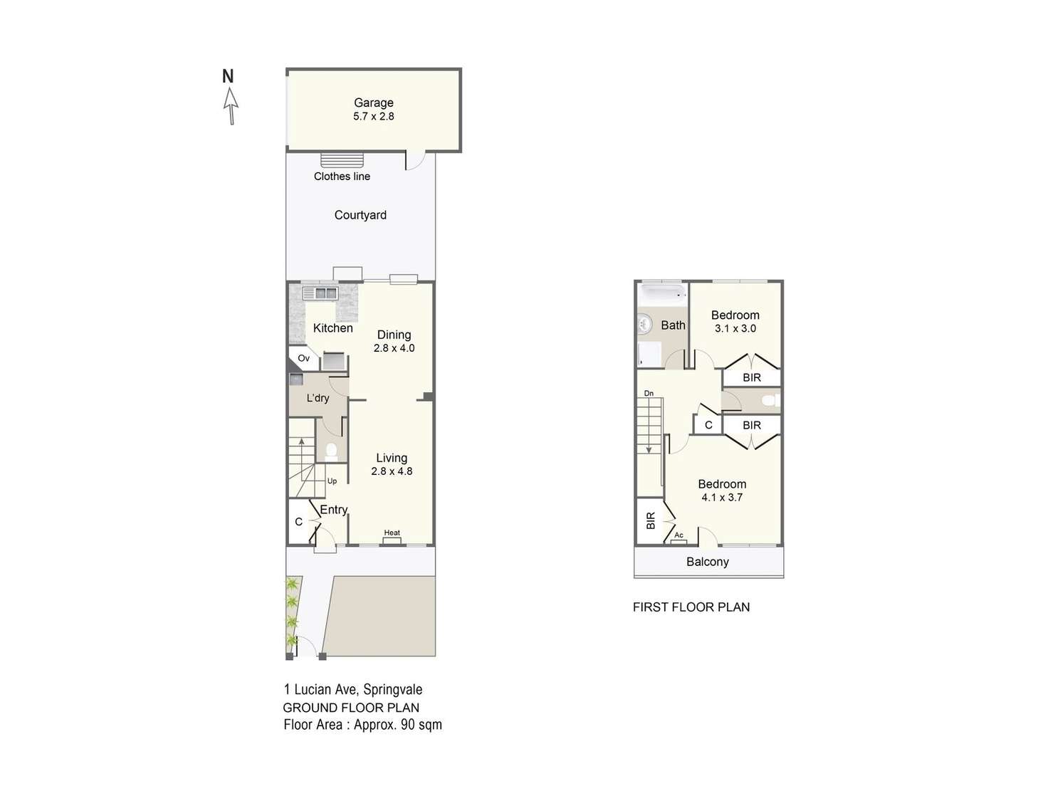 Floorplan of Homely unit listing, 1 Lucian Avenue, Springvale VIC 3171