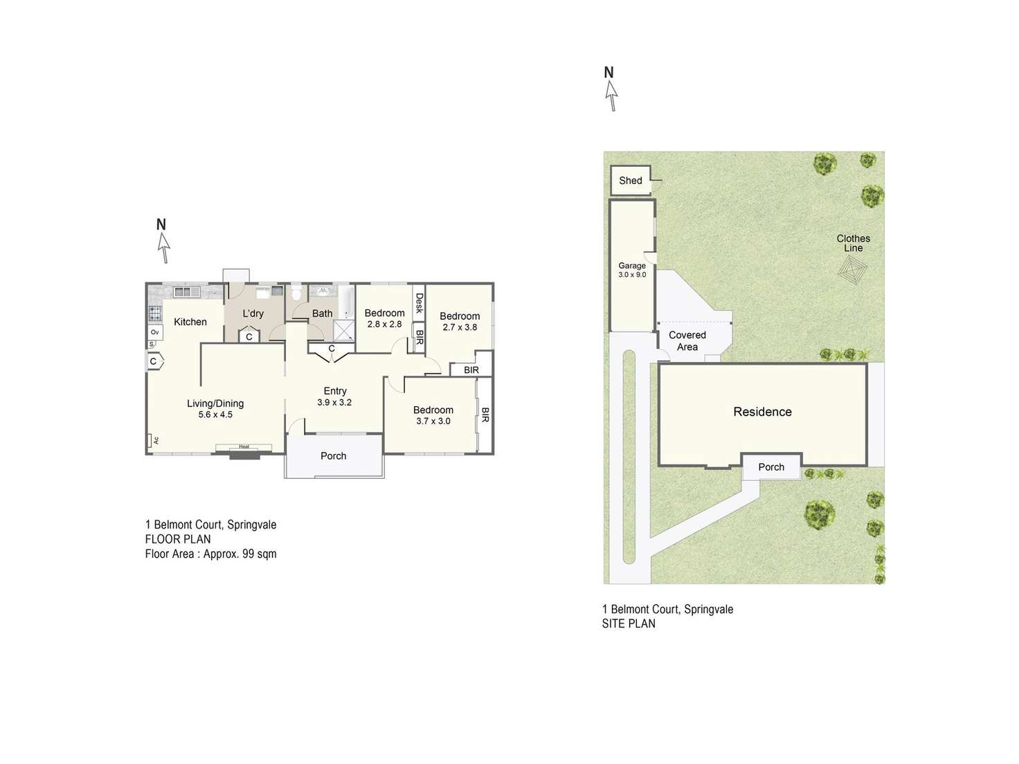Floorplan of Homely house listing, 1 Belmont Court, Springvale VIC 3171