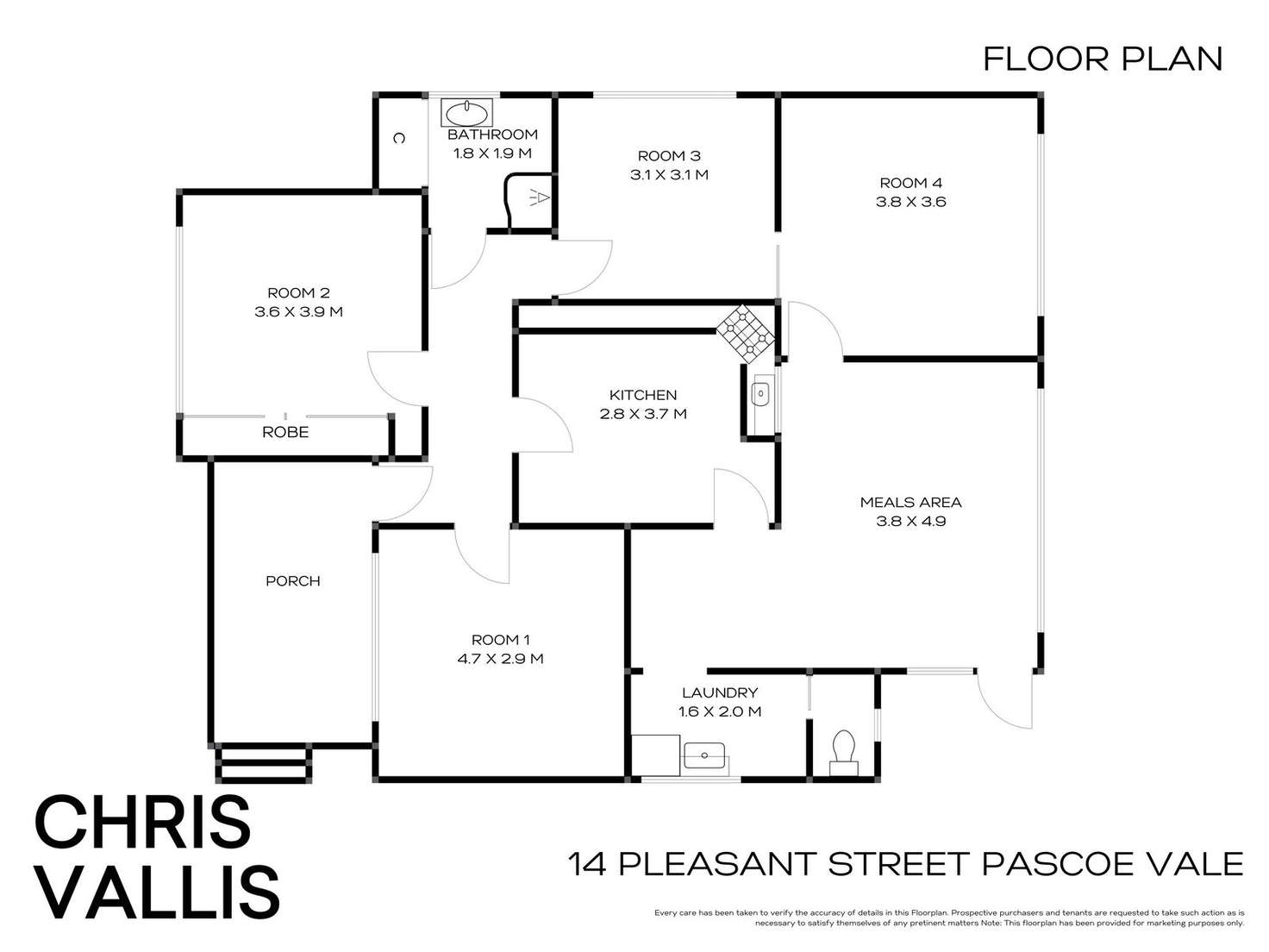 Floorplan of Homely house listing, 14 Pleasant Street, Pascoe Vale VIC 3044