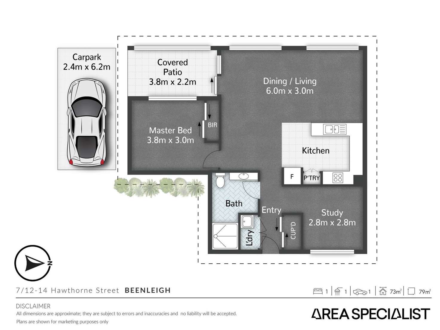 Floorplan of Homely unit listing, 7/12-14 Hawthorne Street, Beenleigh QLD 4207