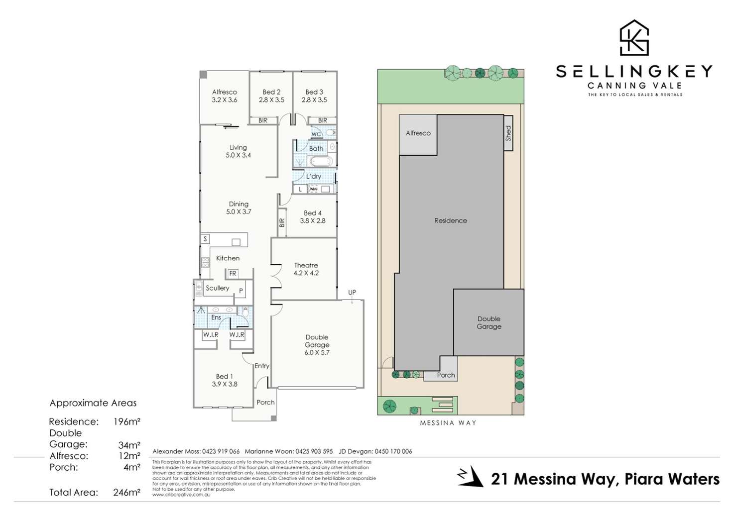 Floorplan of Homely house listing, 21 Messina Way, Piara Waters WA 6112