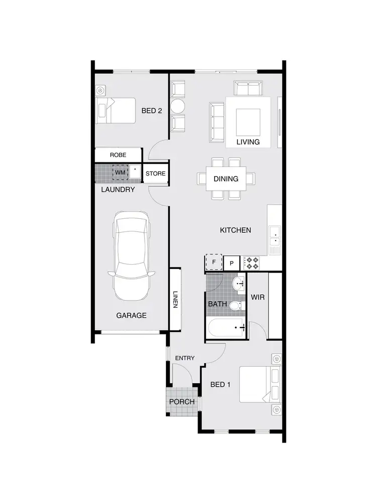 Floorplan of Homely townhouse listing, 19/85 Macfarlane Burnet Avenue, Macgregor ACT 2615