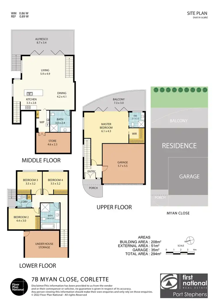 Floorplan of Homely other listing, 7A Myan Close, Corlette NSW 2315