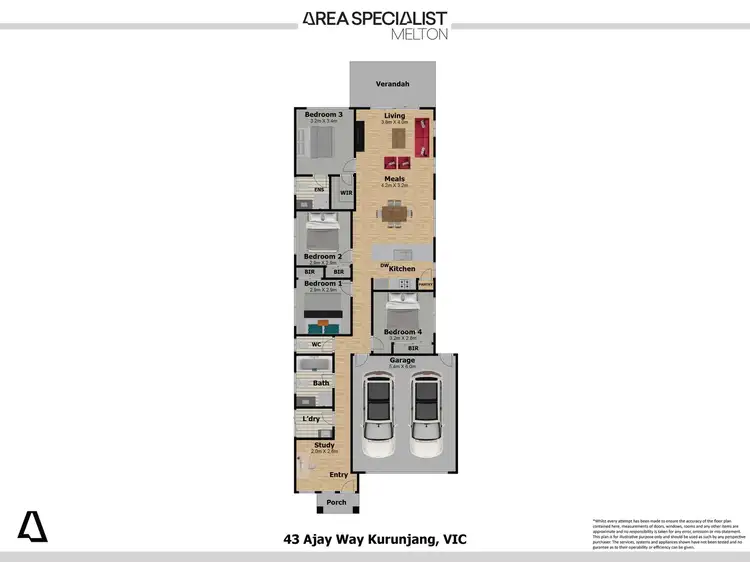 Floorplan of Homely house listing, 43 Ajay Way, Kurunjang VIC 3337