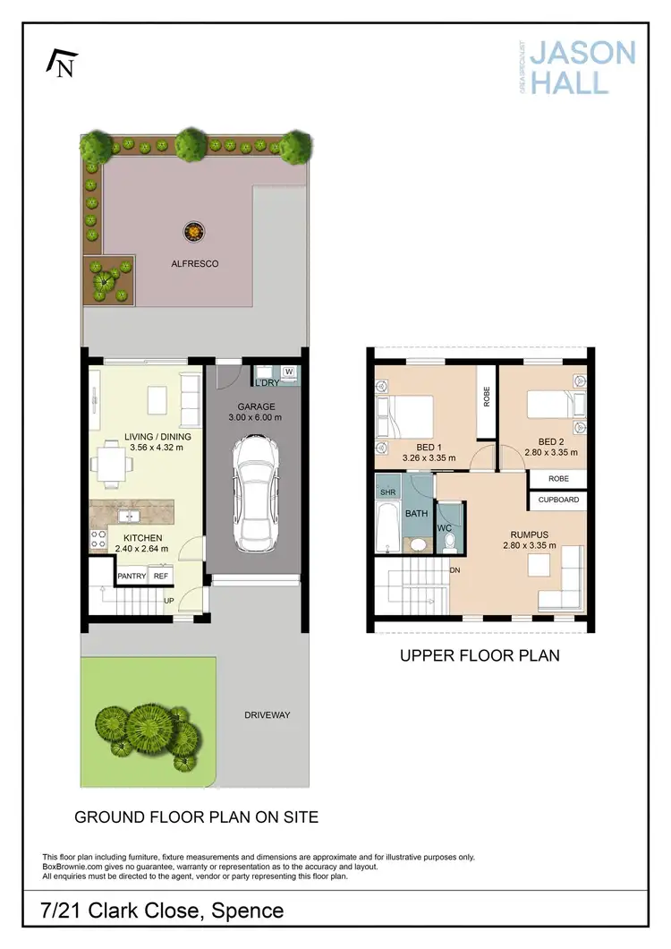 Floorplan of Homely townhouse listing, 7/21 Clark Close, Spence ACT 2615