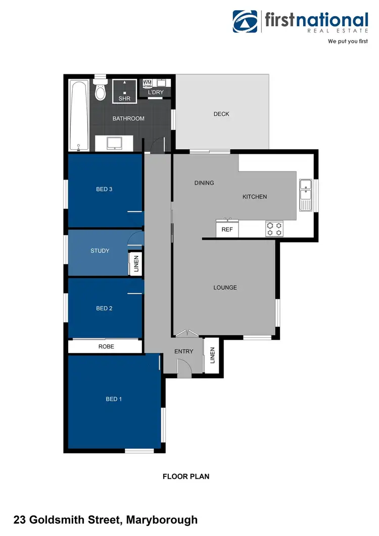 Floorplan of Homely house listing, 23 Goldsmith Street, Maryborough VIC 3465