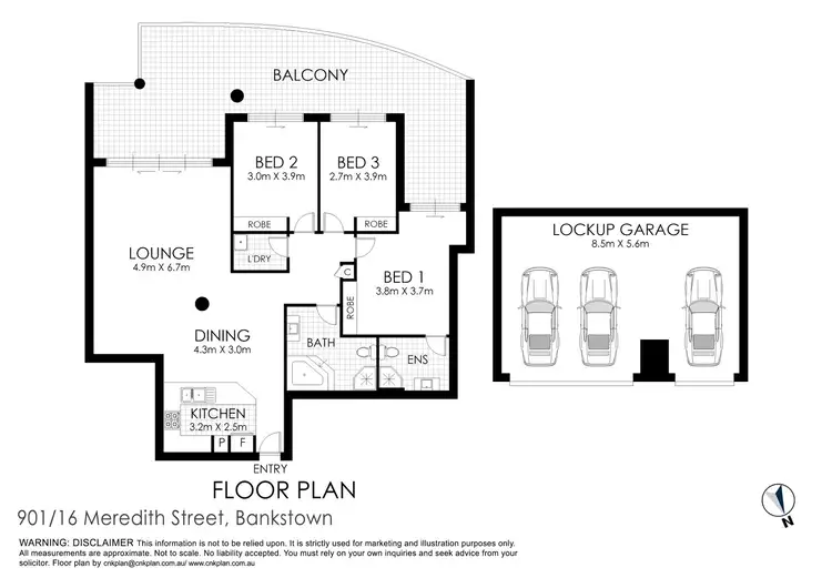 Floorplan of Homely apartment listing, 901/16 Meredith Street, Bankstown NSW 2200