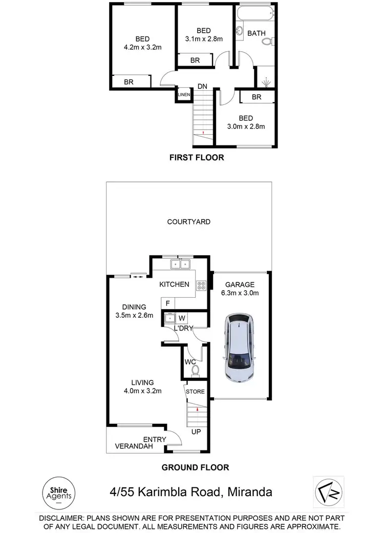 Floorplan of Homely townhouse listing, 4/55 Karimbla Road, Miranda NSW 2228