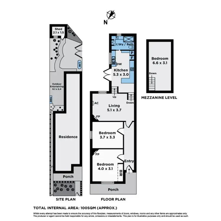 Floorplan of Homely house listing, 11 The Ridgeway, Kensington VIC 3031