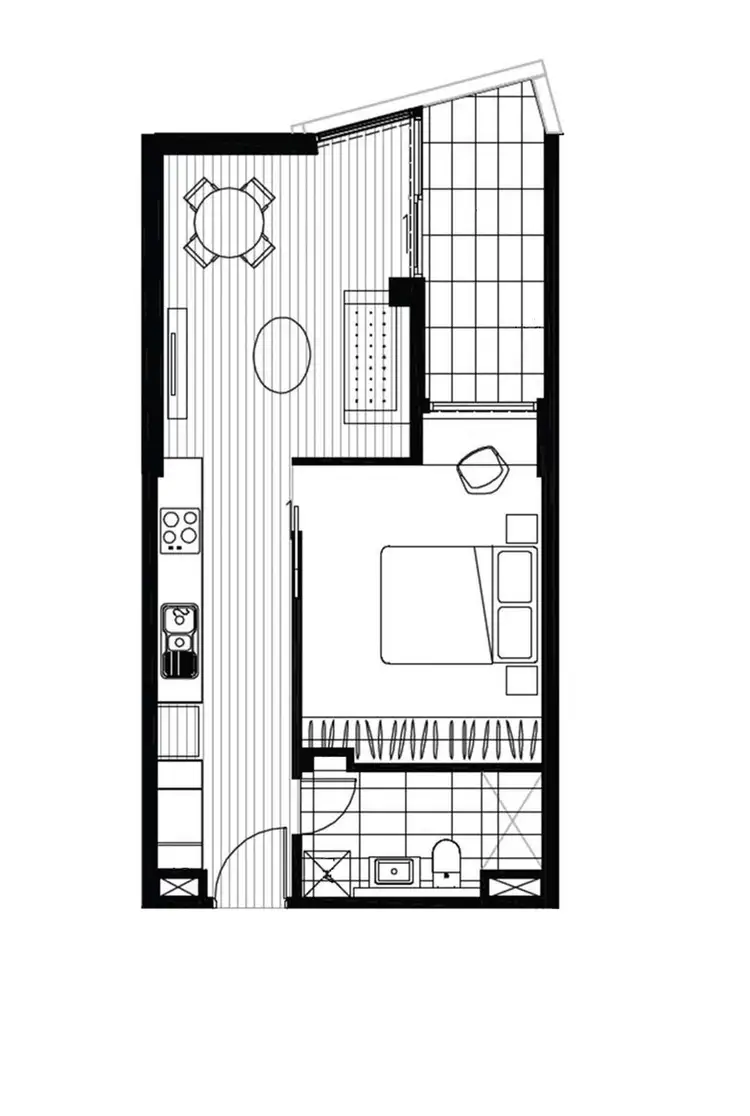 Floorplan of Homely apartment listing, 211/1 Lygon Street, Brunswick VIC 3056