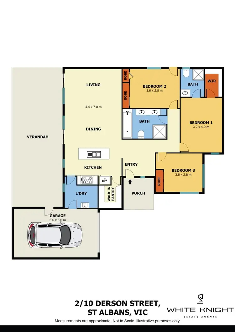 Floorplan of Homely unit listing, 2/10 Derson Street, St Albans VIC 3021