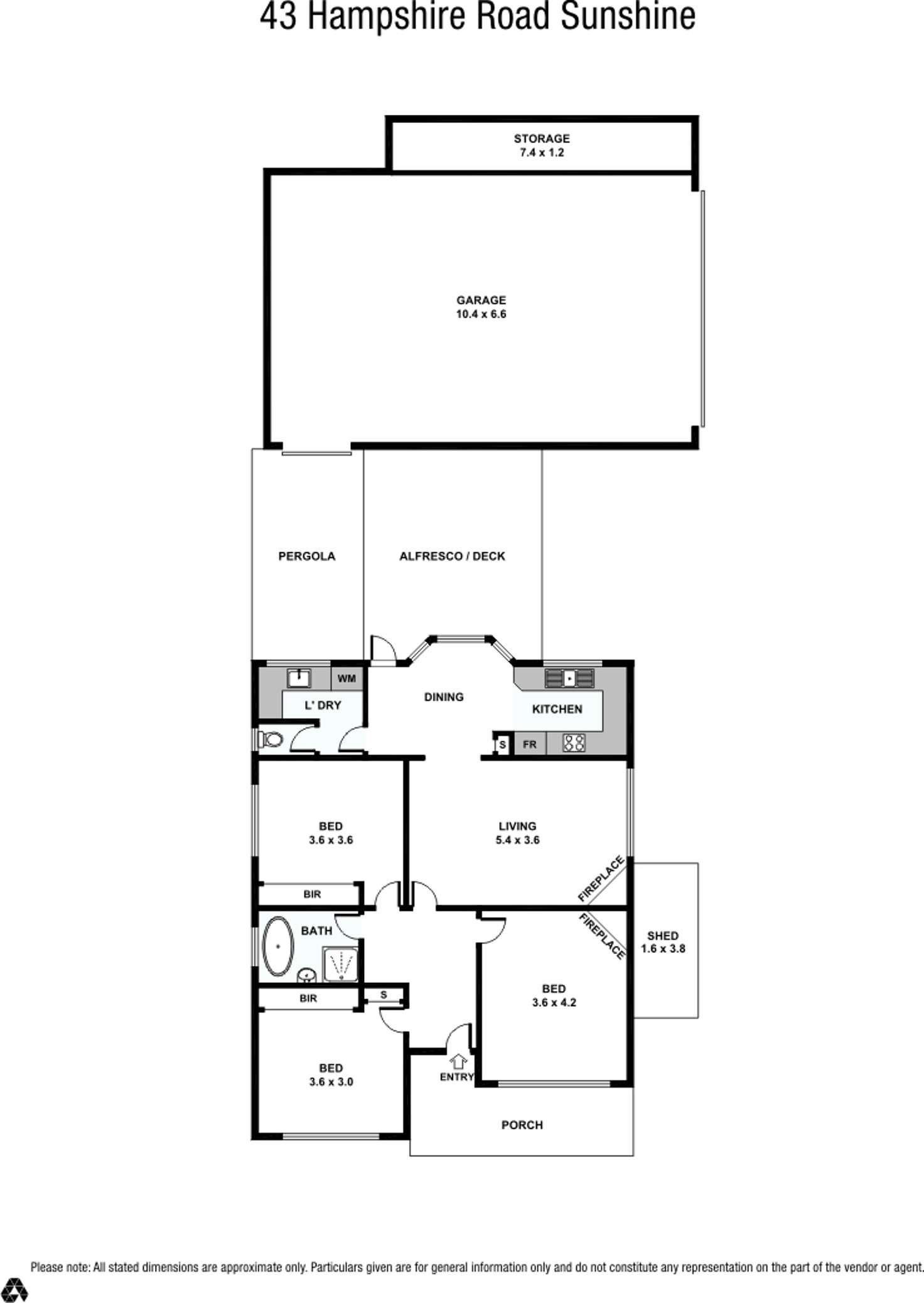 Floorplan of Homely house listing, 43 Hampshire Road, Sunshine VIC 3020