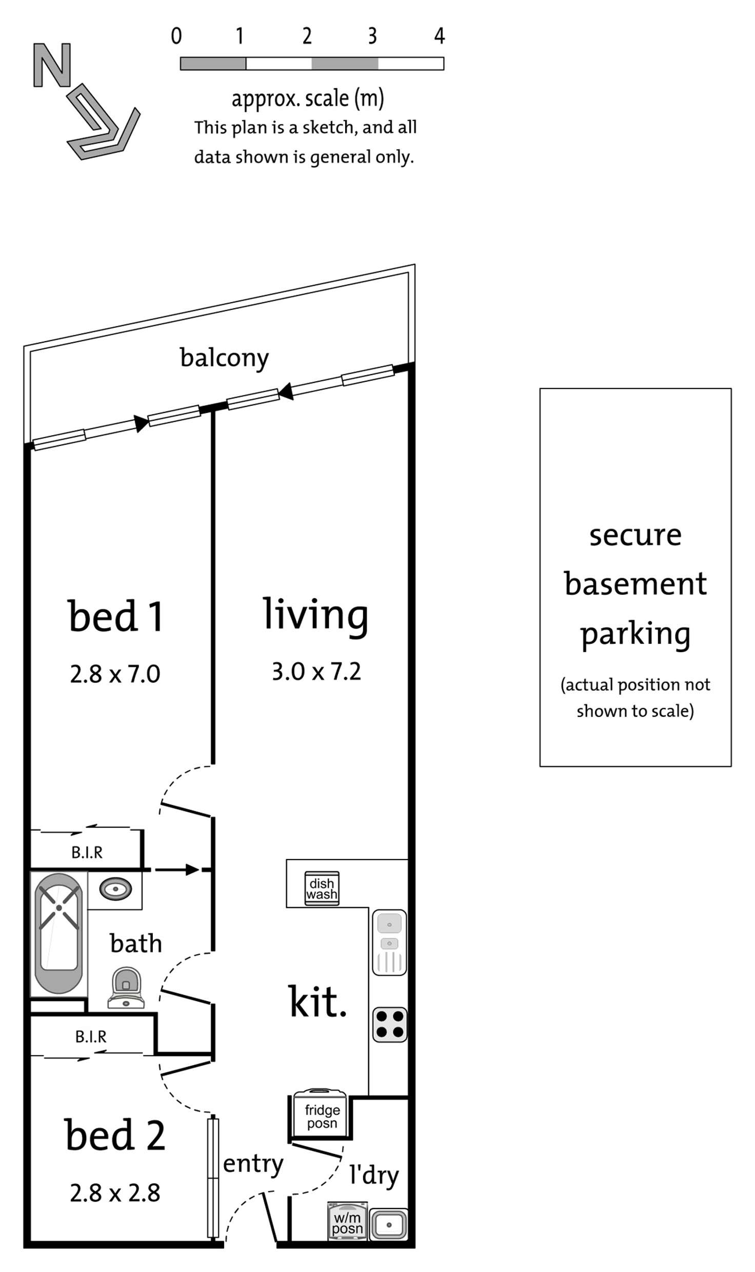 Floorplan of Homely apartment listing, 308/54 Nott Street, Port Melbourne VIC 3207