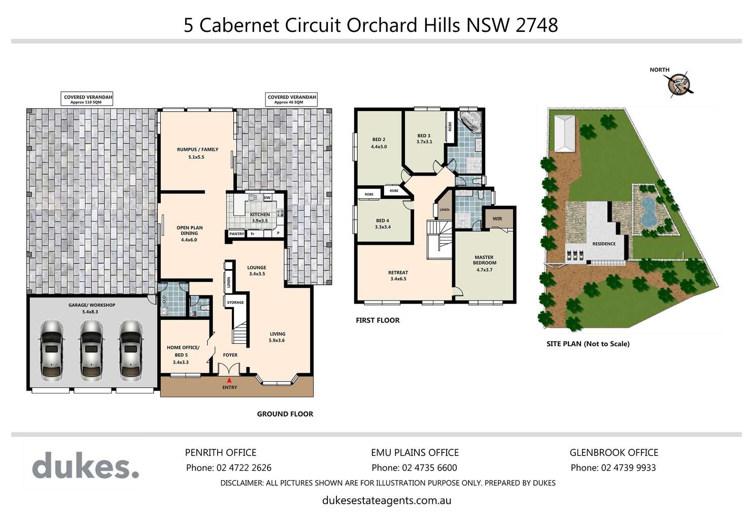 Floorplan of Homely acreageSemiRural listing, 5 Cabernet Circuit, Orchard Hills NSW 2748