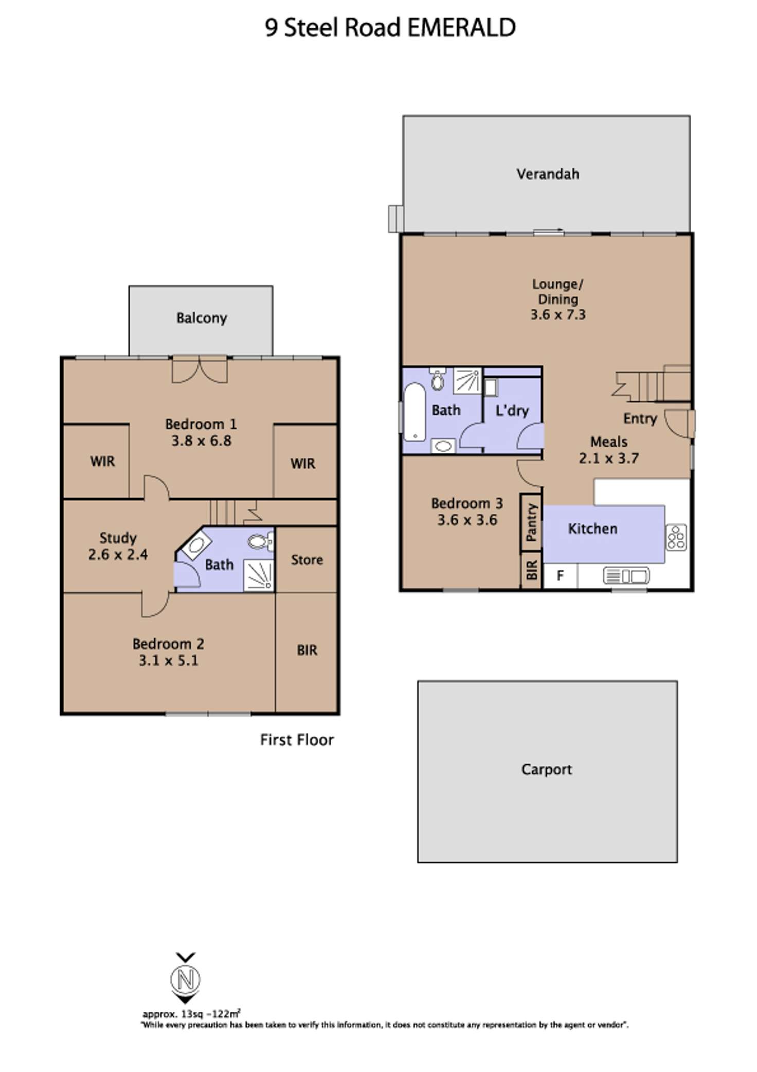 Floorplan of Homely house listing, 9 Steel Road, Emerald VIC 3782