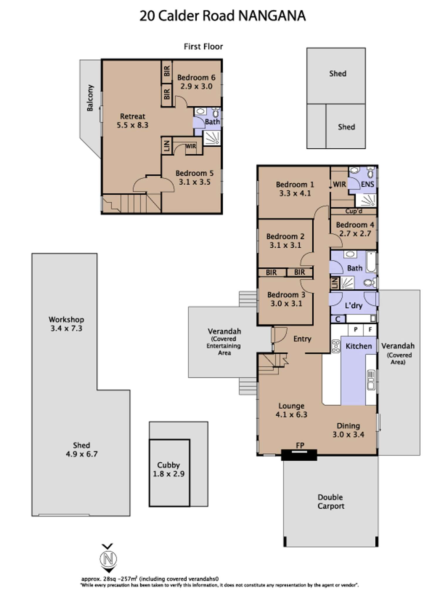 Floorplan of Homely house listing, 20 Calder Road, Nangana VIC 3781