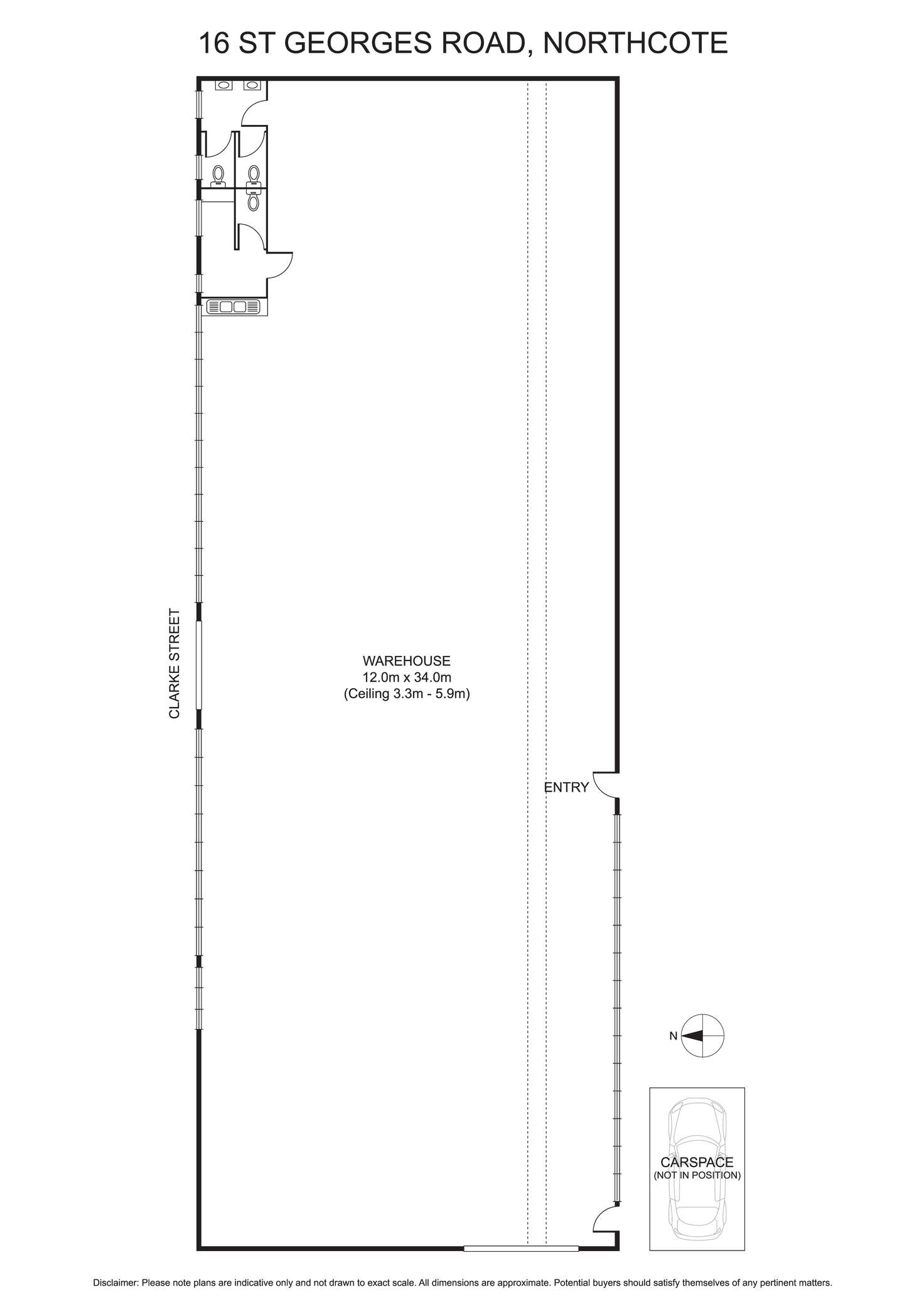 Floorplan of Homely warehouse listing, 16 St Georges Road, Northcote VIC 3070
