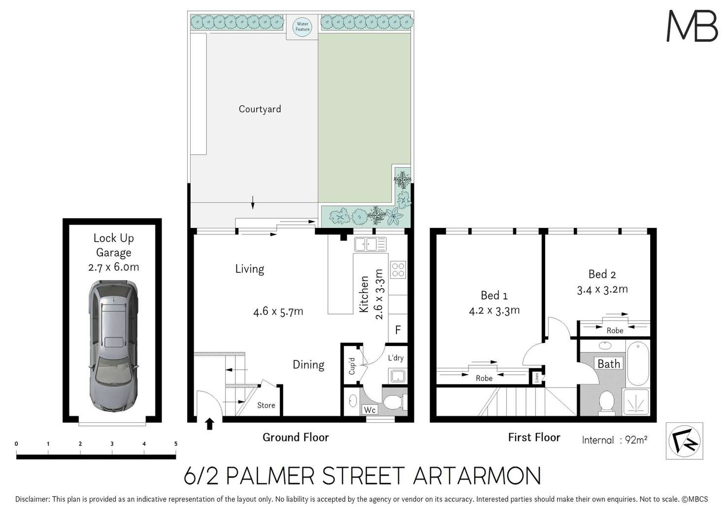 Floorplan of Homely townhouse listing, 6/2 Palmer Street, Artarmon NSW 2064