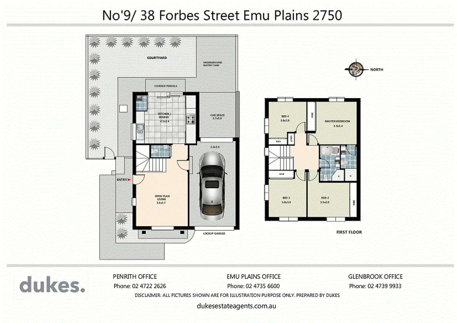 Floorplan of Homely townhouse listing, 9/38-40 Forbes Street, Emu Plains NSW 2750