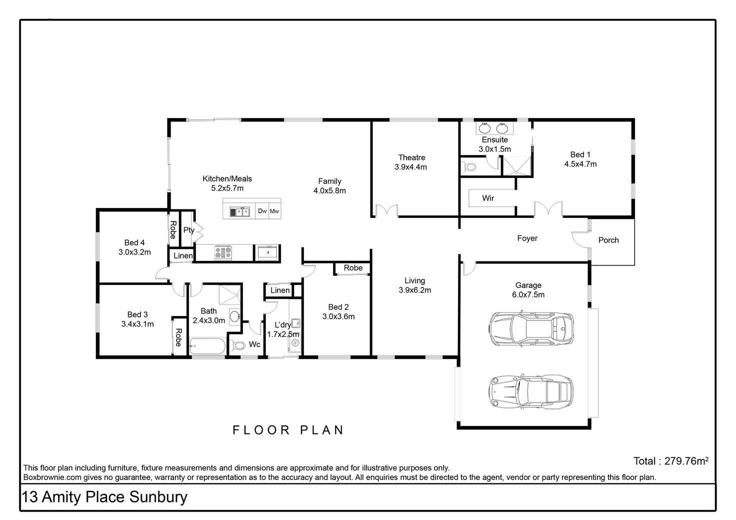 Floorplan of Homely house listing, 13 Amity Place, Sunbury VIC 3429