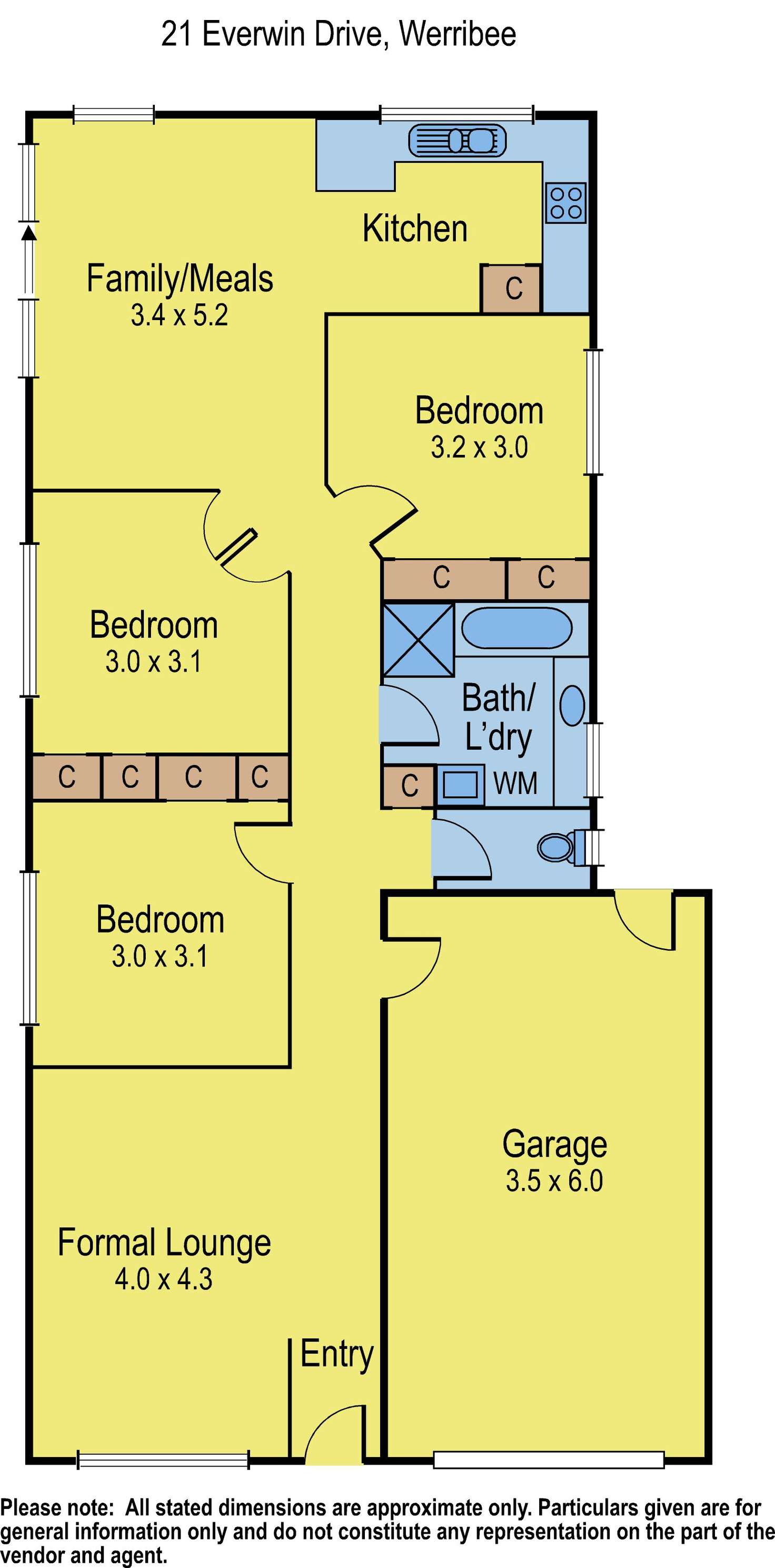 Floorplan of Homely house listing, 21 Everwin Drive, Werribee VIC 3030