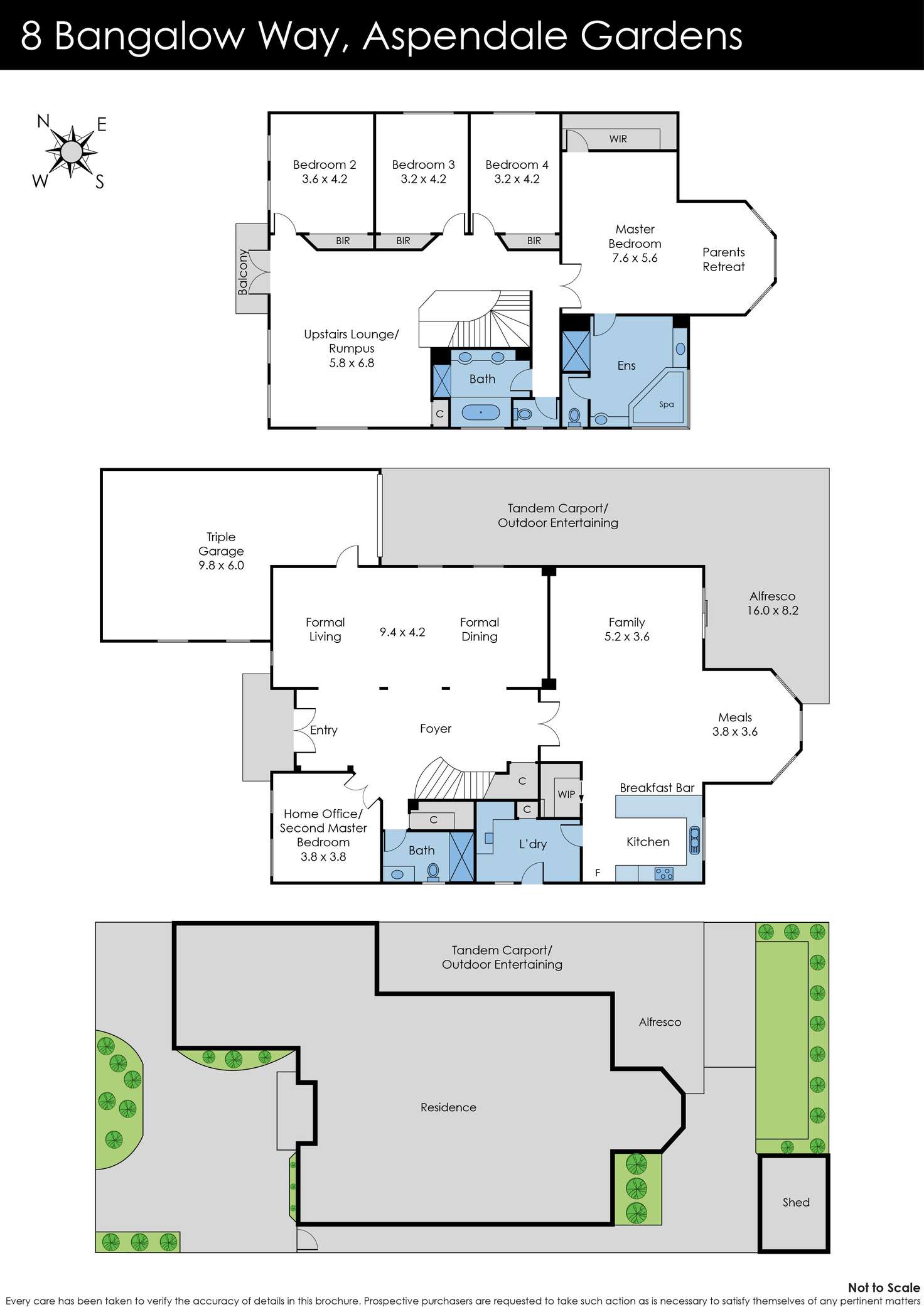Floorplan of Homely house listing, 8 Bangalow Way, Aspendale Gardens VIC 3195