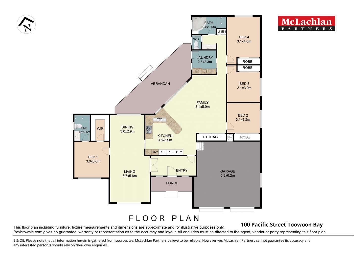 Floorplan of Homely house listing, 100 Pacific Street, Toowoon Bay NSW 2261