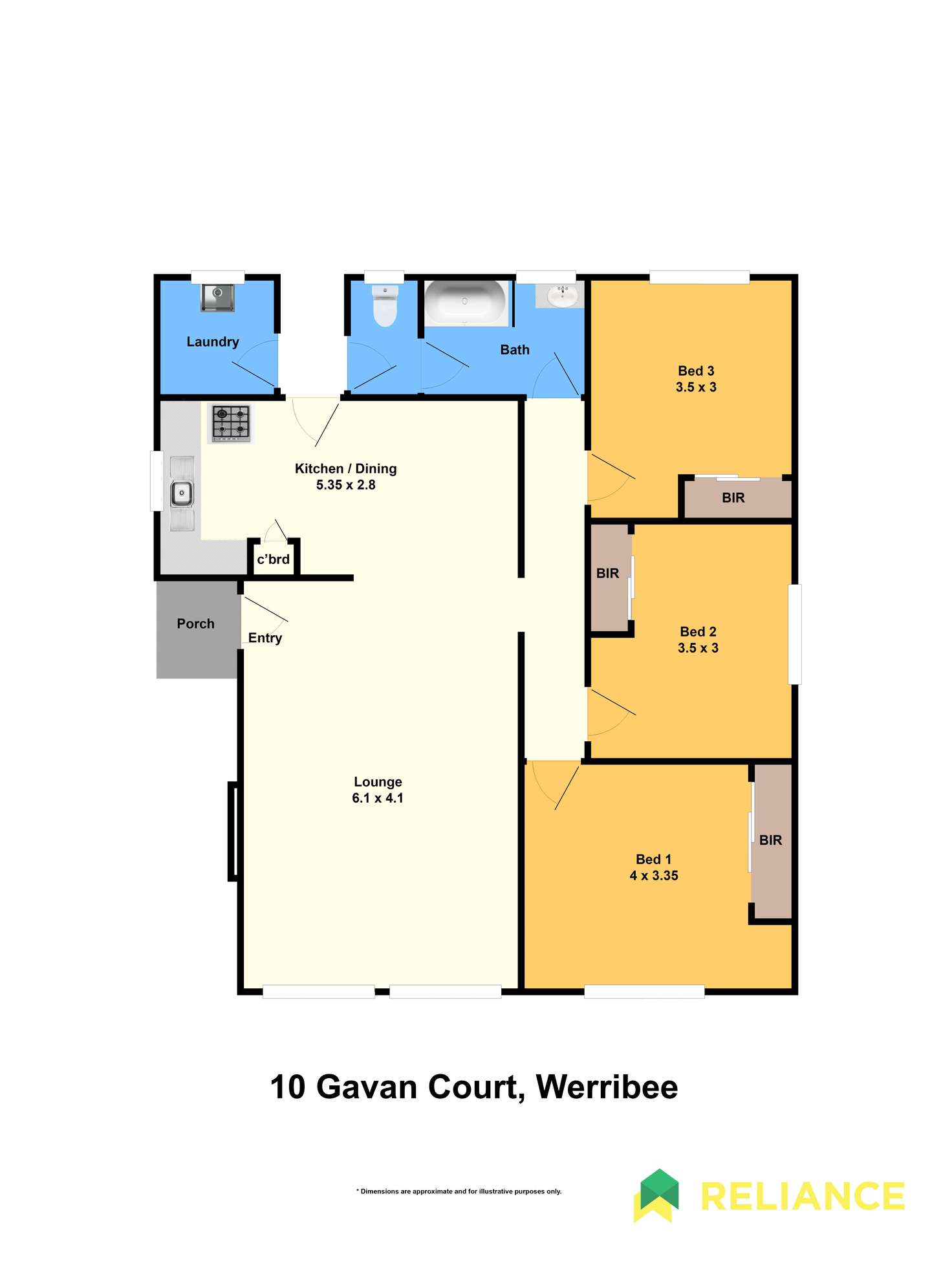 Floorplan of Homely house listing, 10 Gavan Court, Werribee VIC 3030