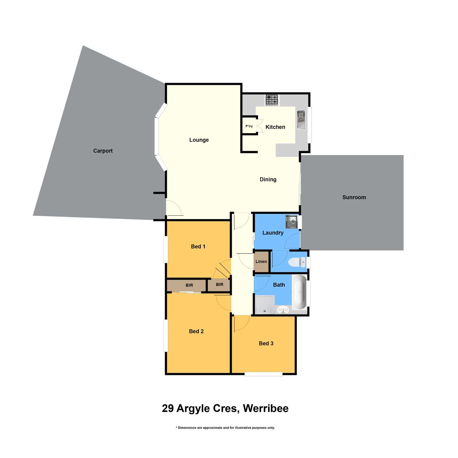 Floorplan of Homely house listing, 29 Argyle Crescent, Werribee VIC 3030