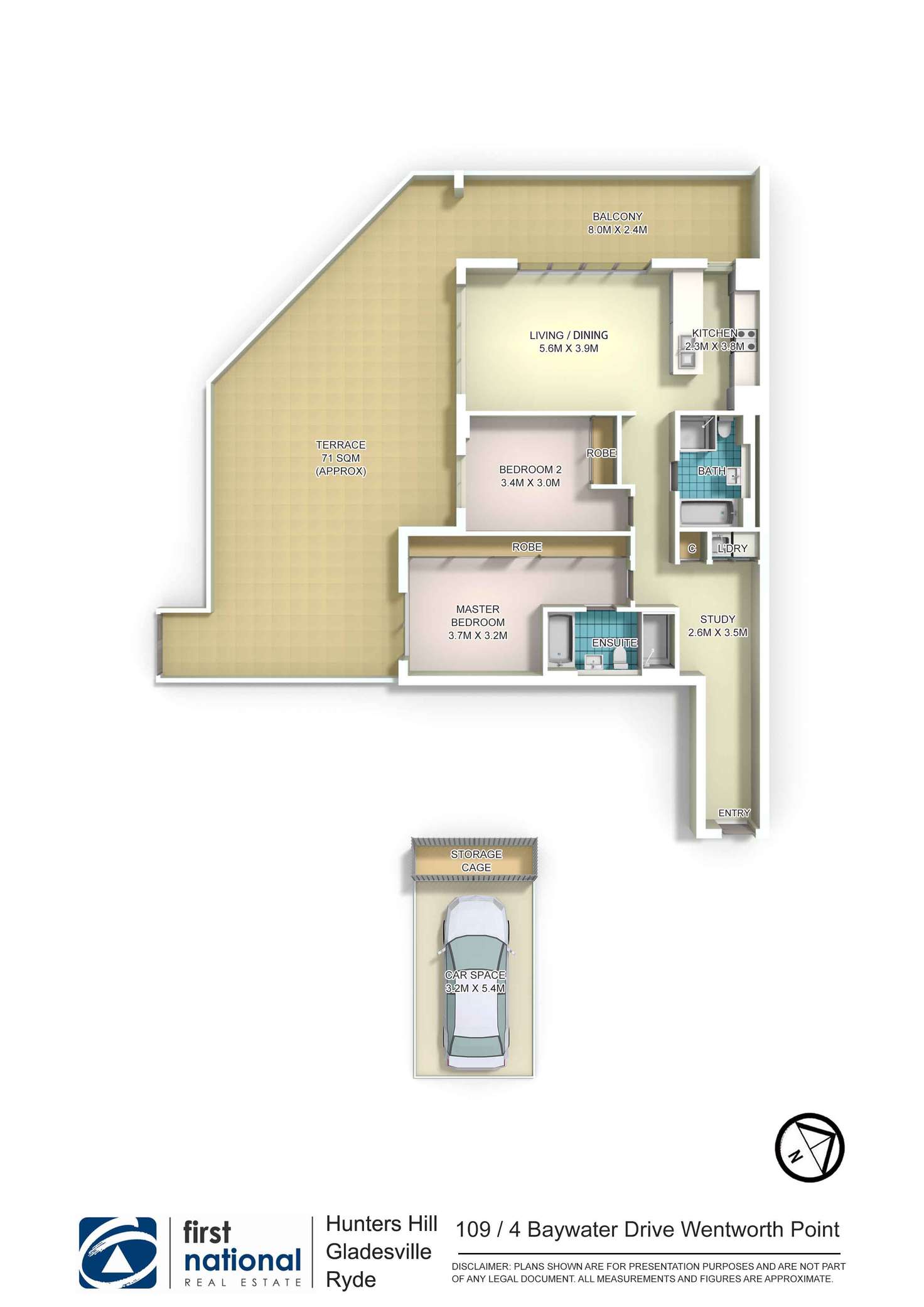 Floorplan of Homely apartment listing, 109/4 Baywater Drive, Wentworth Point NSW 2127