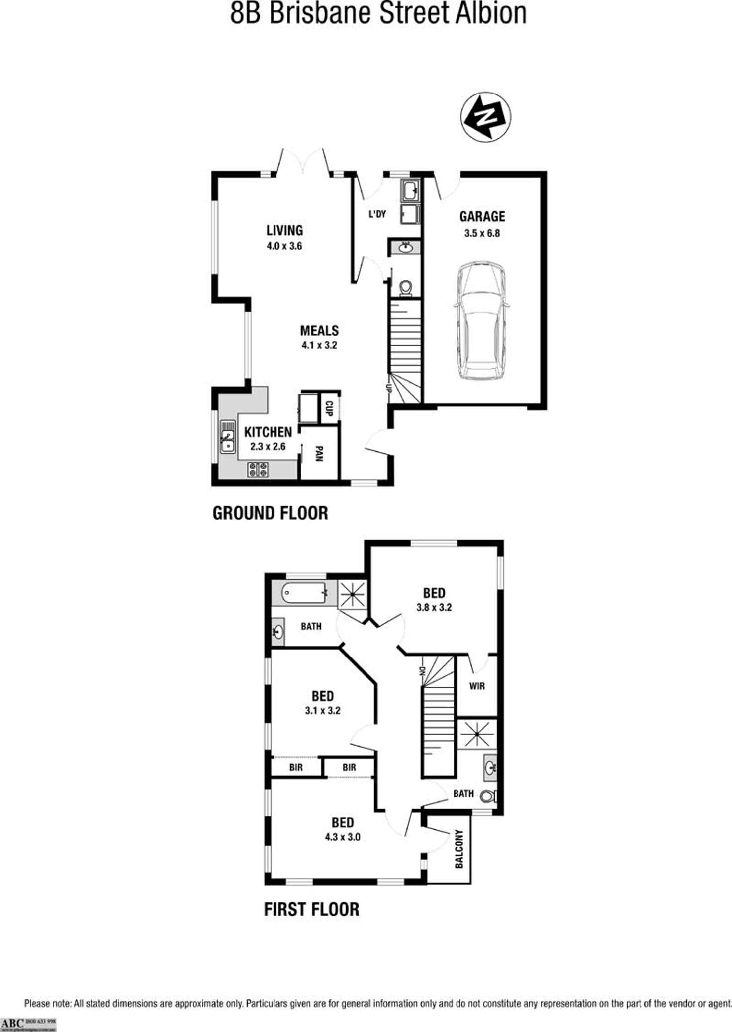 Floorplan of Homely townhouse listing, 8B Brisbane Street, Albion VIC 3020