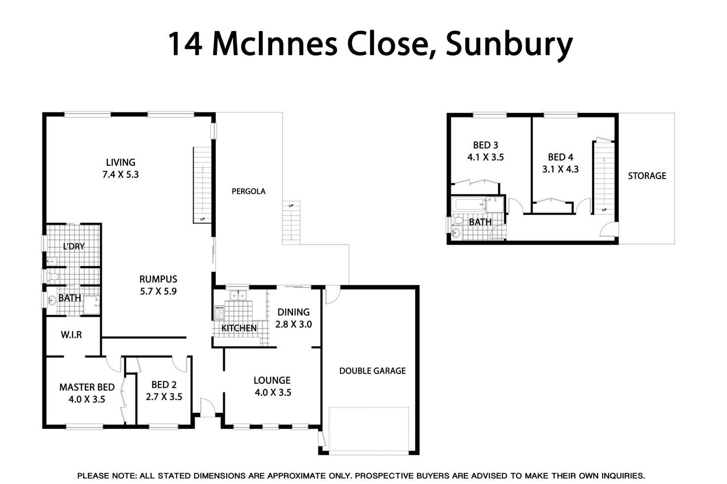 Floorplan of Homely house listing, 14 McInnes Close, Sunbury VIC 3429