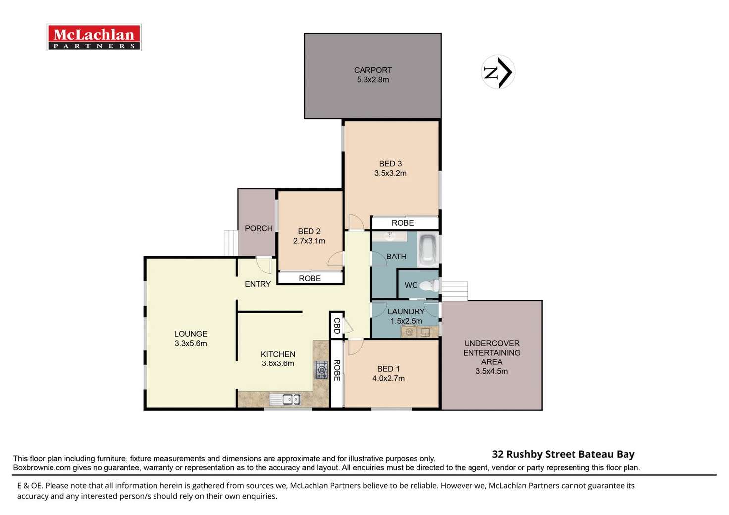 Floorplan of Homely house listing, 32 Rushby Street, Bateau Bay NSW 2261