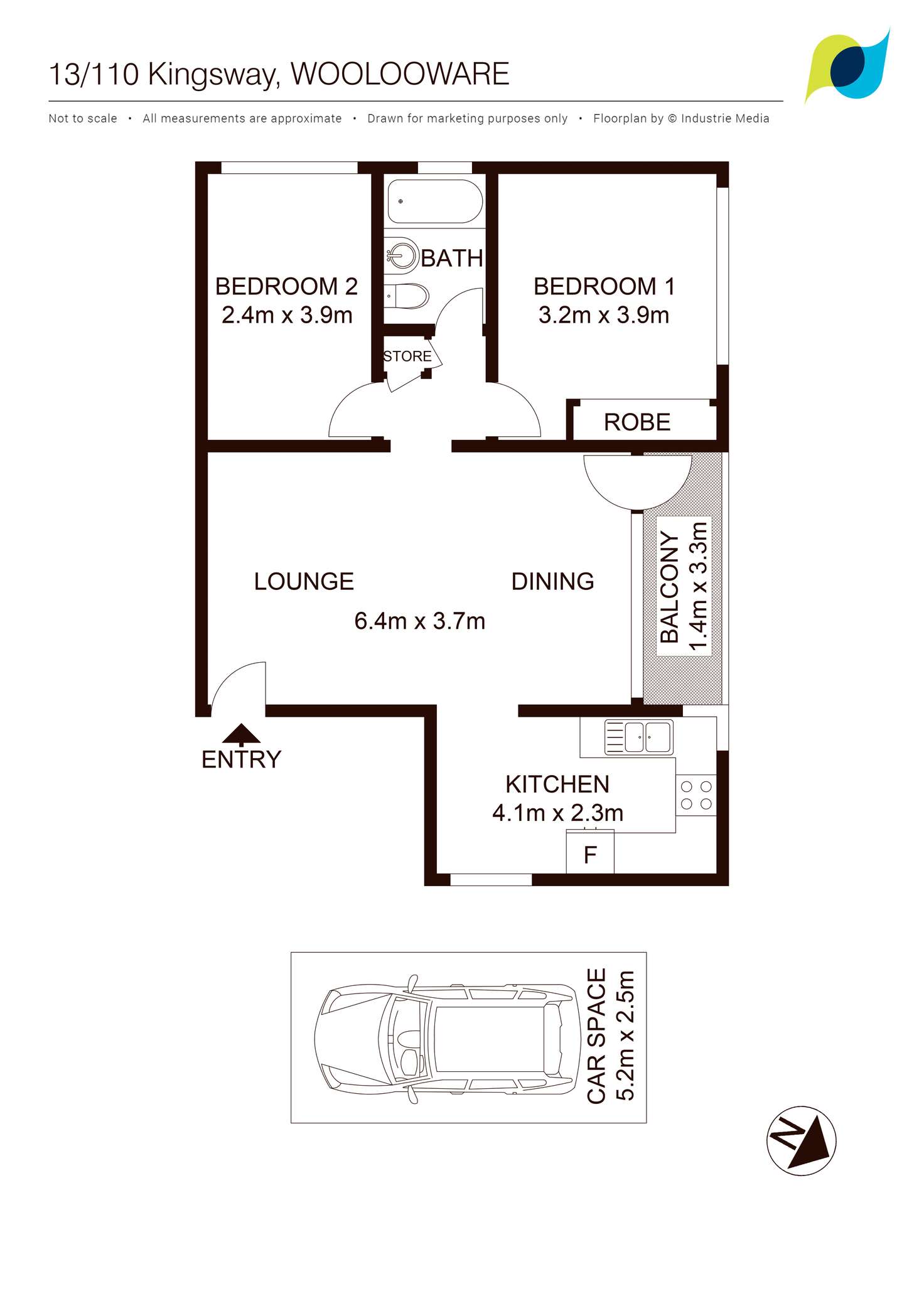 Floorplan of Homely apartment listing, 13/110 Kingsway, Woolooware NSW 2230