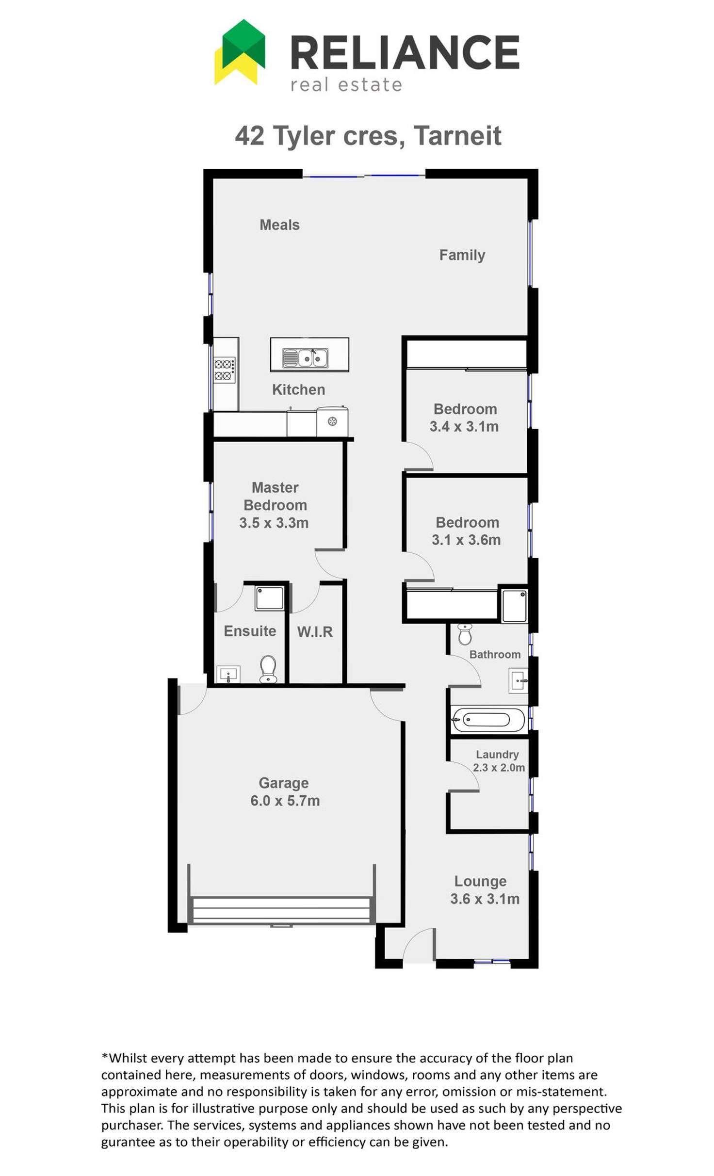 Floorplan of Homely house listing, 42 TYLER CRESCENT, Tarneit VIC 3029