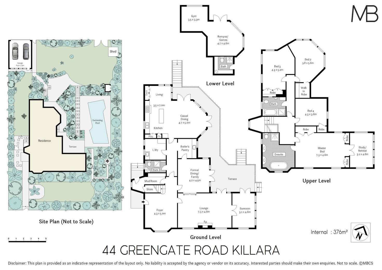 Floorplan of Homely house listing, 44 Greengate Road, Killara NSW 2071