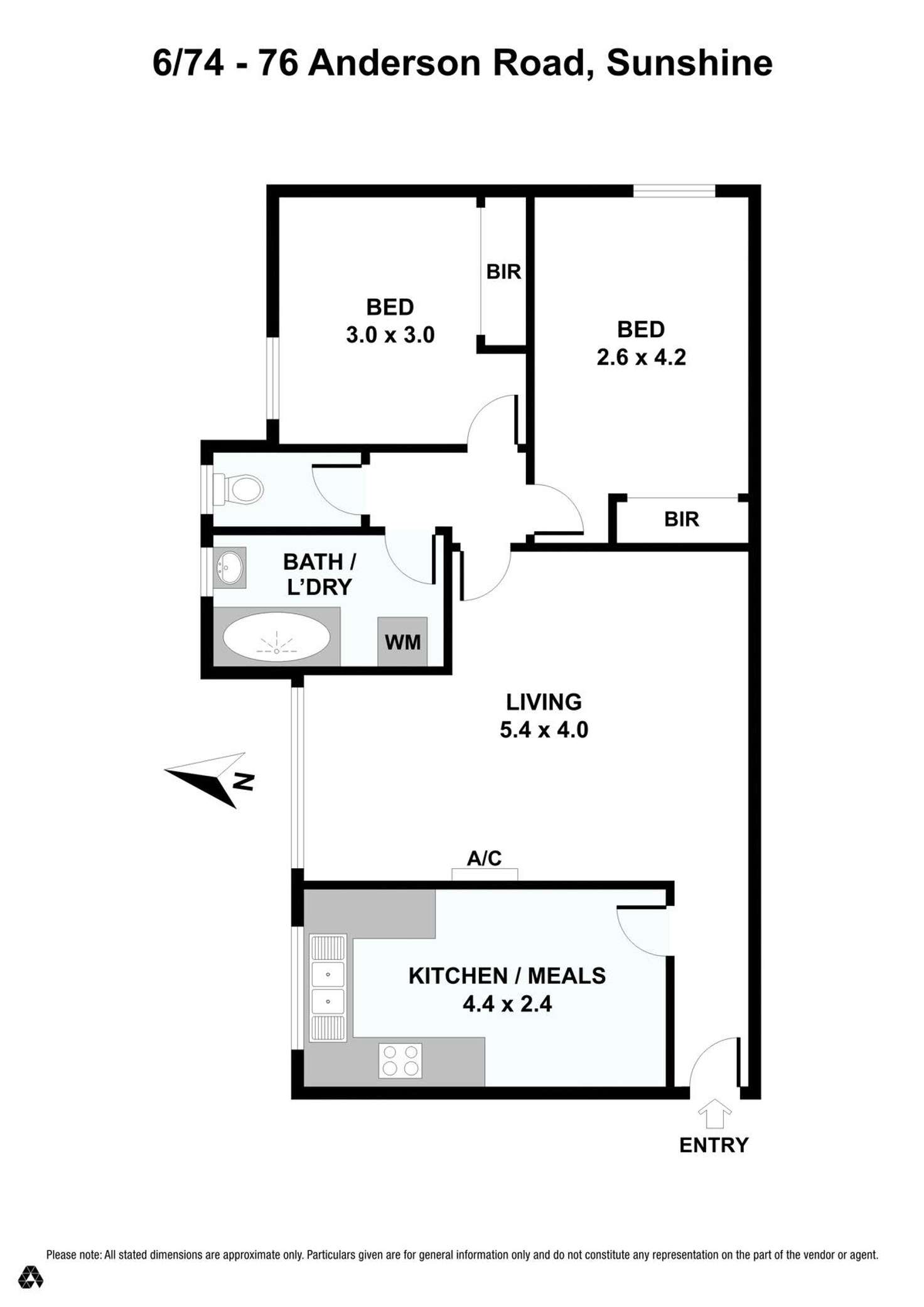 Floorplan of Homely apartment listing, 6/74-76 Anderson Road, Sunshine VIC 3020