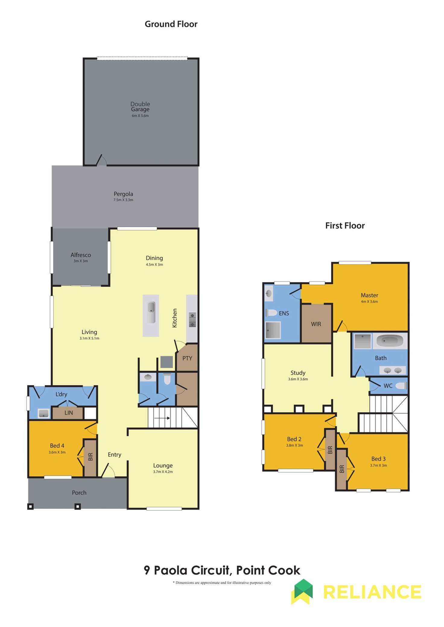 Floorplan of Homely house listing, 9 Paola Circuit, Point Cook VIC 3030