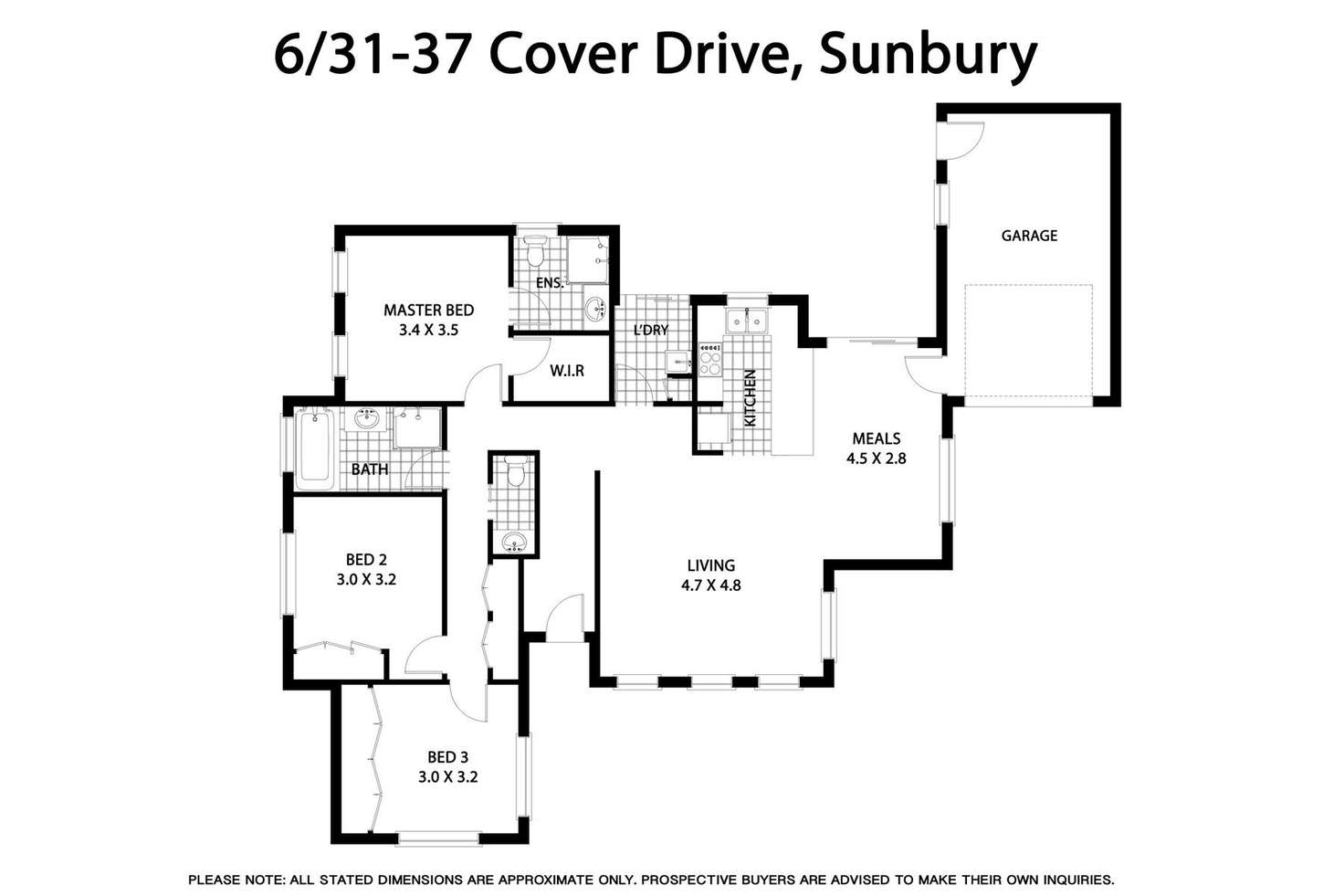 Floorplan of Homely unit listing, 6/31-37 Cover Drive, Sunbury VIC 3429