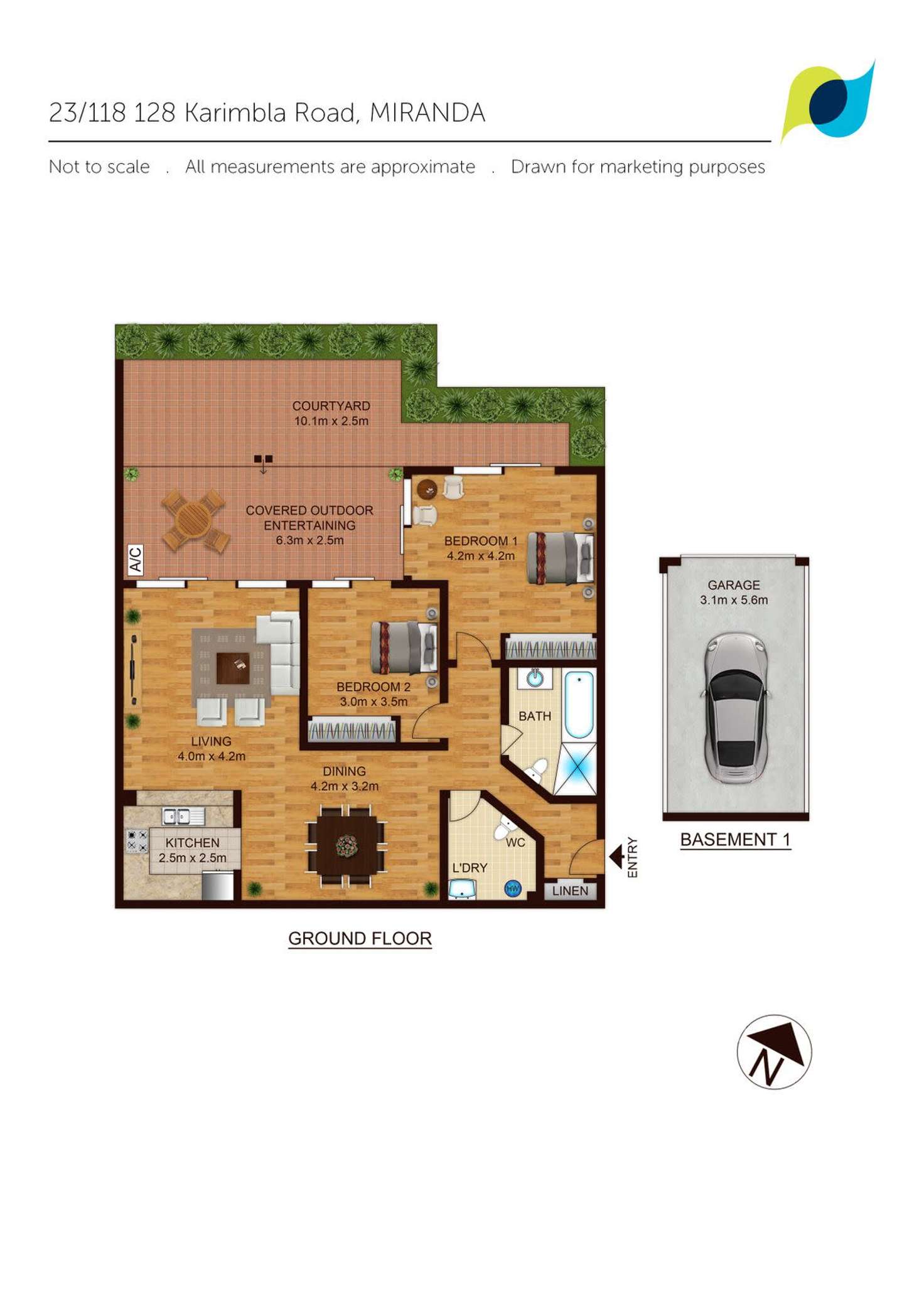 Floorplan of Homely apartment listing, 23/118-128 Karimbla Road, Miranda NSW 2228