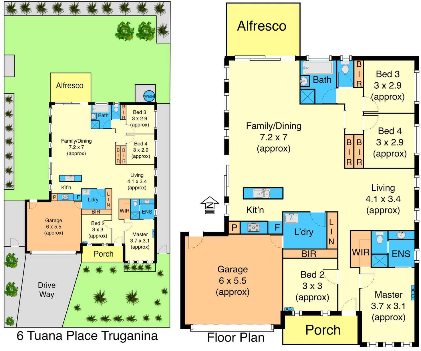 Floorplan of Homely house listing, 6 Tuana Place, Truganina VIC 3029