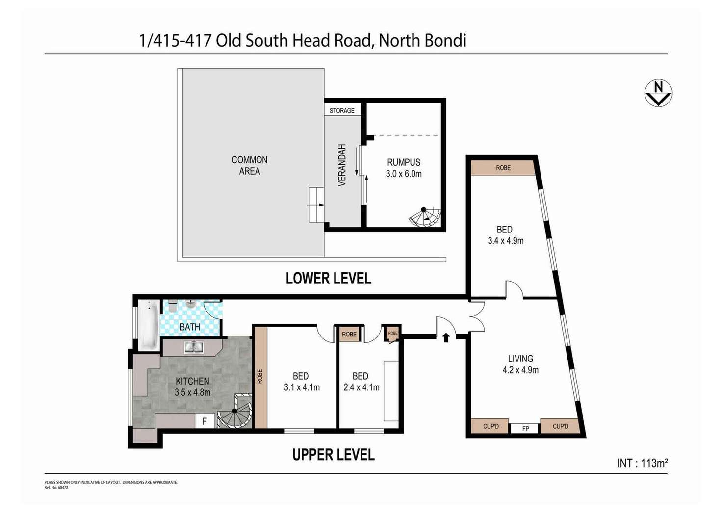 Floorplan of Homely apartment listing, 1/415-417 Old South Head Road, North Bondi NSW 2026