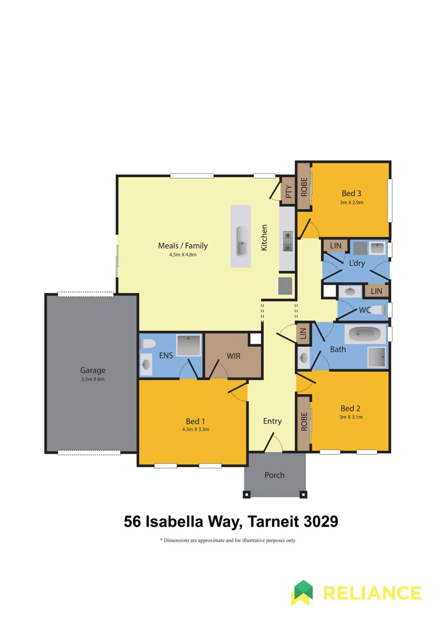 Floorplan of Homely house listing, 56 Isabella Way, Tarneit VIC 3029