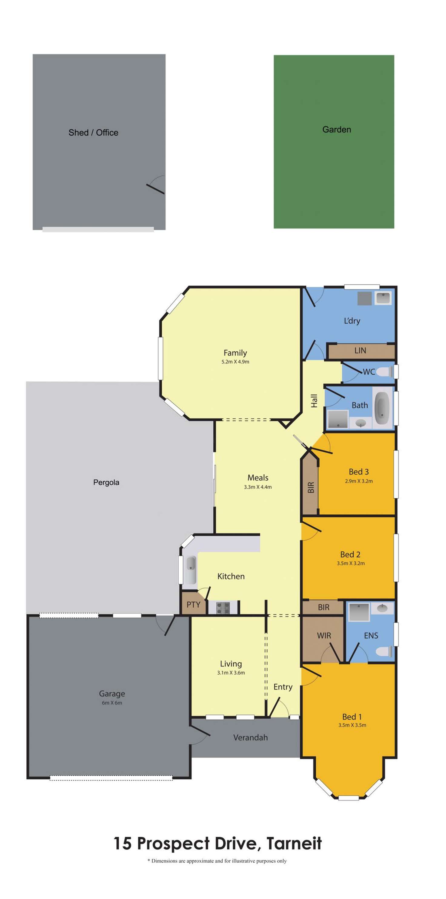 Floorplan of Homely house listing, 15 Prospect Drive, Tarneit VIC 3029